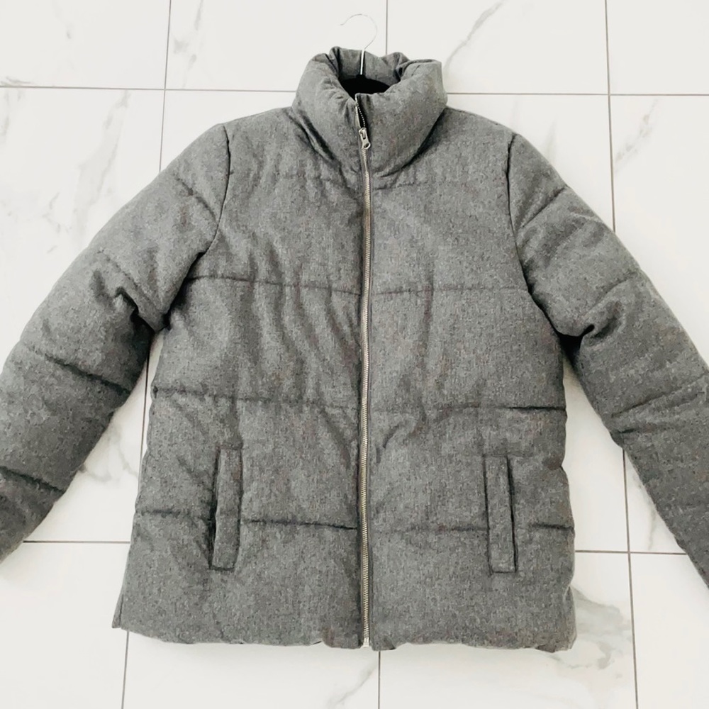 Old Navy Matte Gray Puffer Jacket